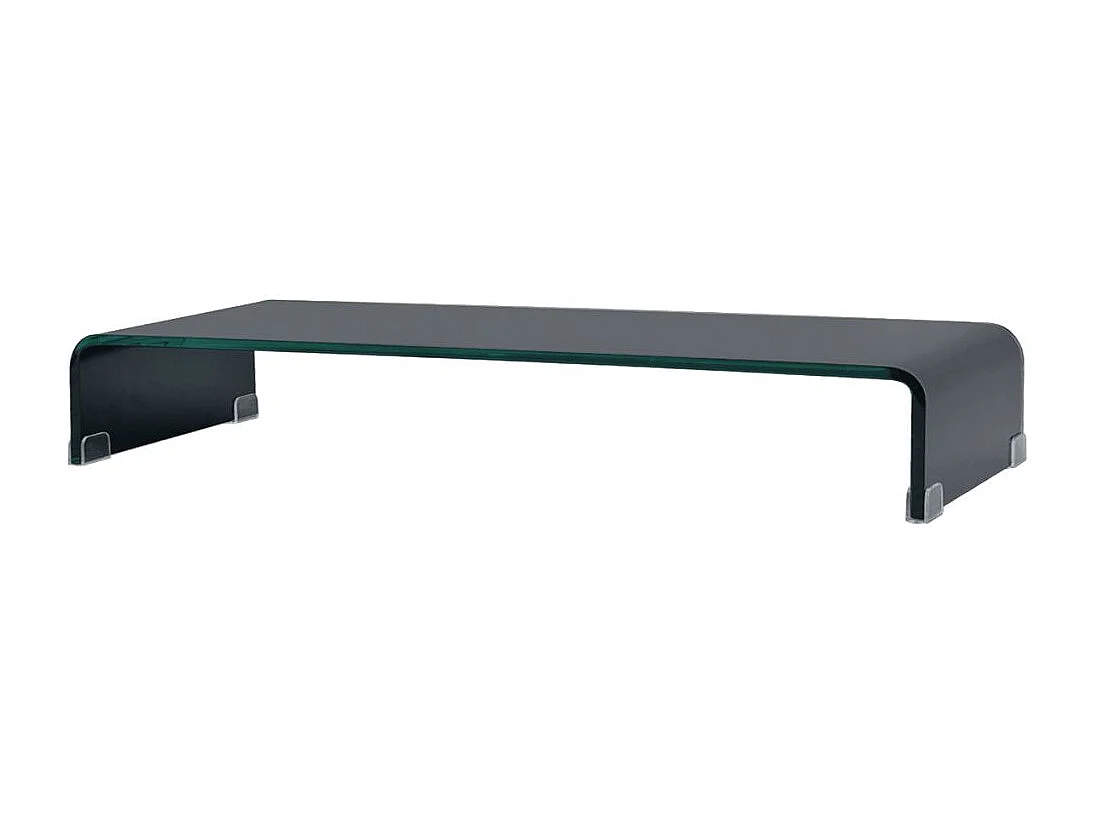 Mobile TV credenza design pratico supporto per monitor 90 cm vetro nero 2502232
