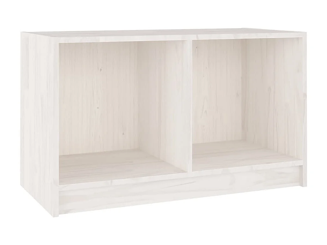 Móvel de TV multimídia prateleira de televisão televisão buffet sala de jantar sala de estar quarto 70 x 33 x 42 cm madeira maciça de pinho branco 02_0026176