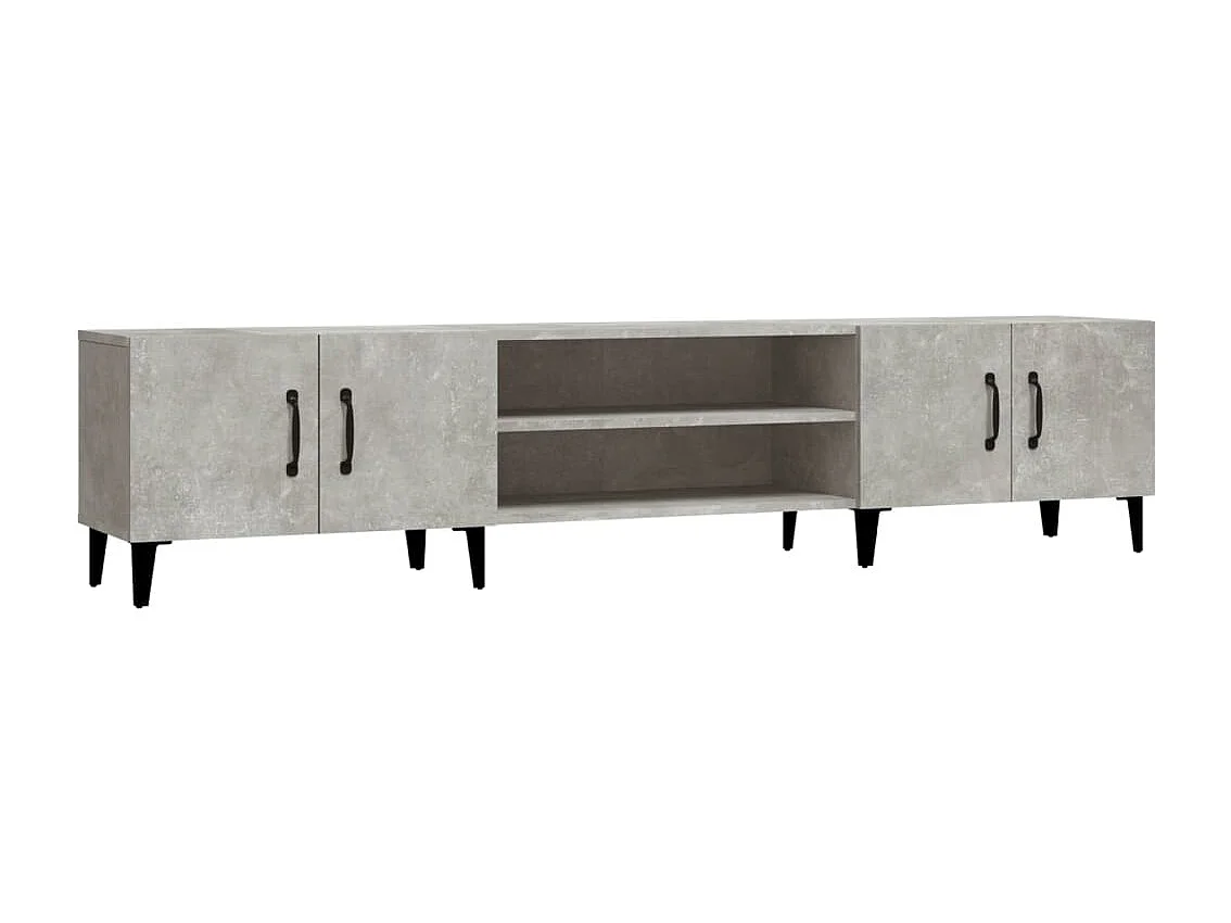 Mueble TV multimedia estantería para televisión buffet para televisión comedor salón dormitorio 180 x 31,5 x 40 cm madera contrachapada gris 02_0026093