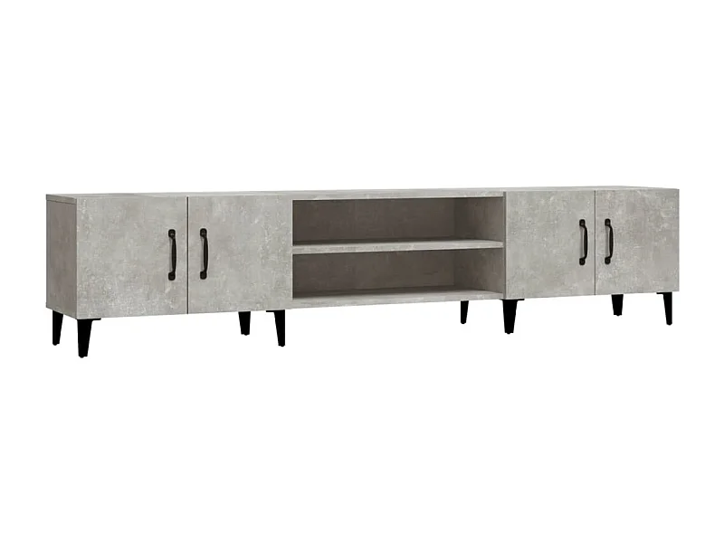 Mueble TV multimedia estantería para televisión buffet para televisión comedor salón dormitorio 180 x 31,5 x 40 cm madera contrachapada gris 02_0026093