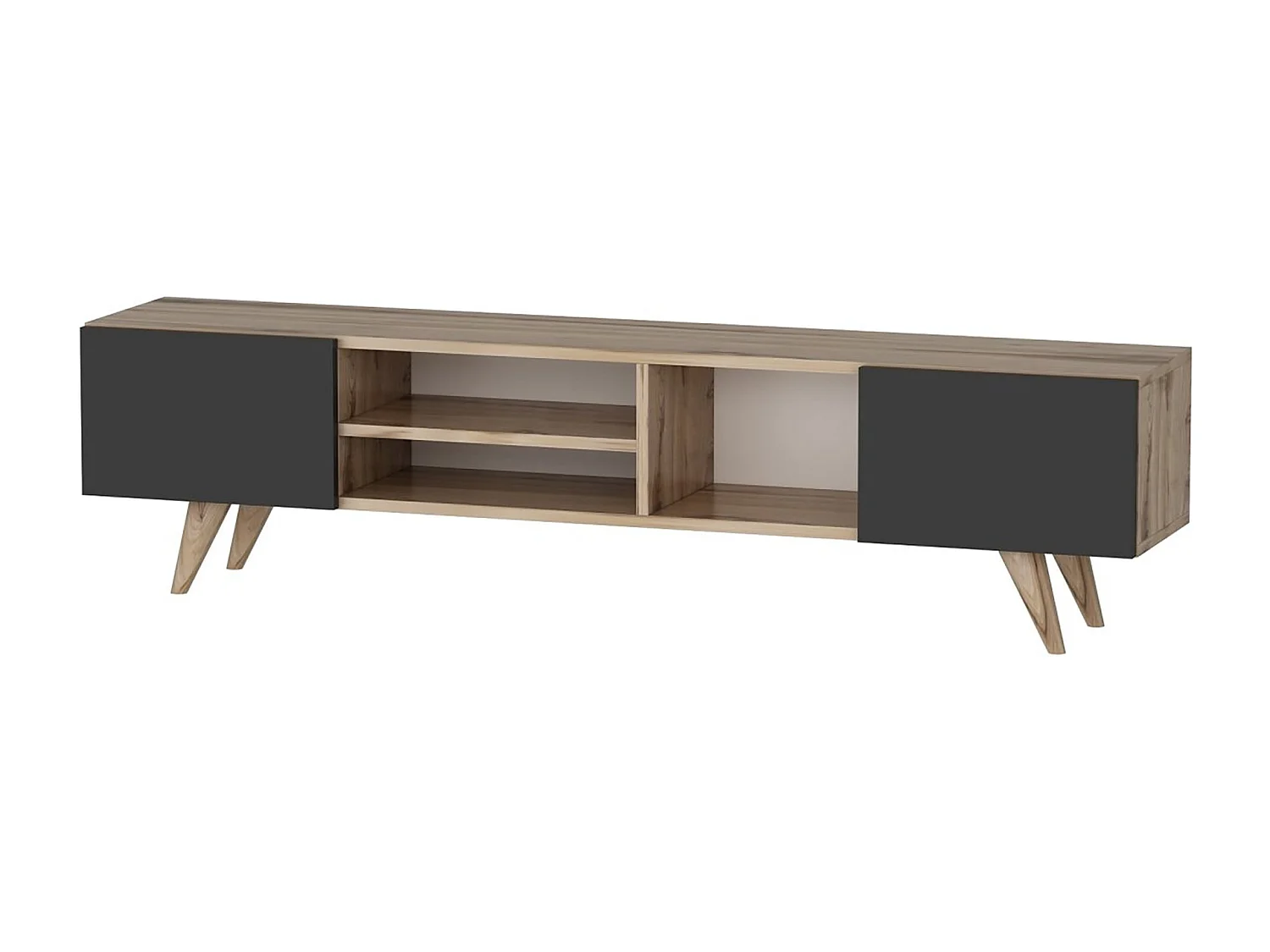 Meuble TV à 2 beige 160 x 31 x 40 cm 03_0007748