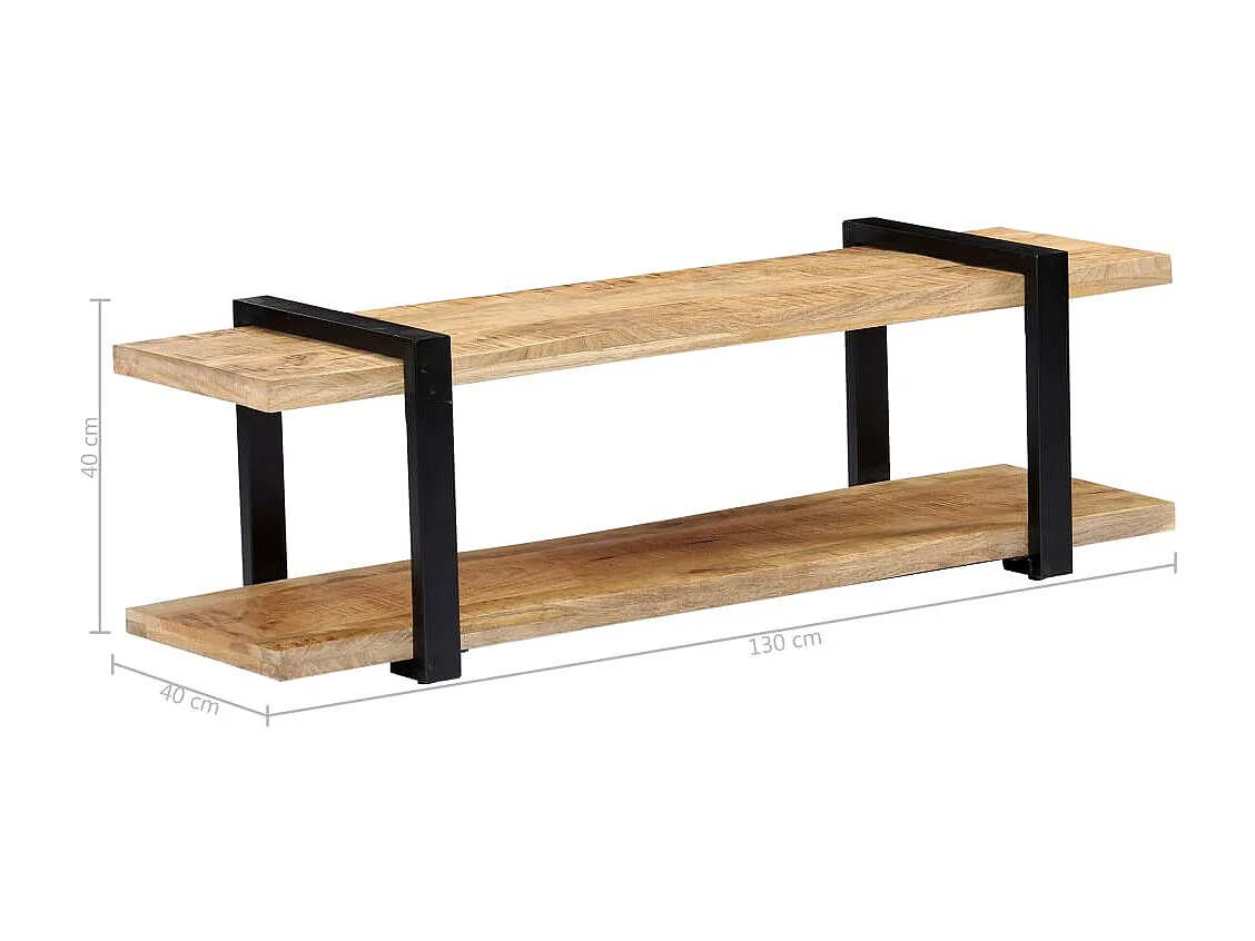 Meuble télé tv bois marron 130 x 40 x 40 cm 2502035