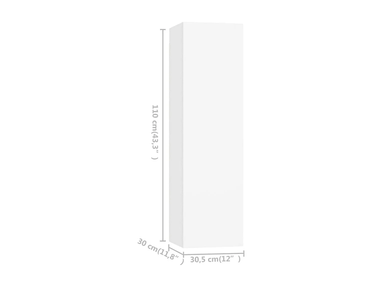Ensemble de meubles armoire bois blanc 100 x 30 x 30 cm 02_0025152