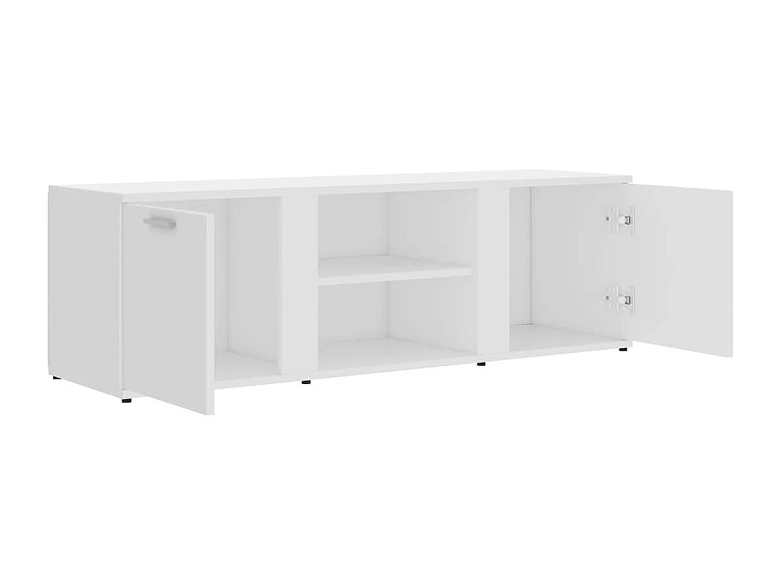 Móvel de TV multimídia prateleira de televisão televisão buffet sala de jantar sala de estar quarto 120 x 34 x 37 cm madeira engenharia branca 02_0025854