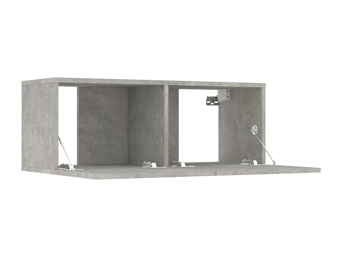 Conjunto de muebles mueble aparador TV televisión salón dormitorio salón 5 piezas gris madera contrachapada 02_0024890