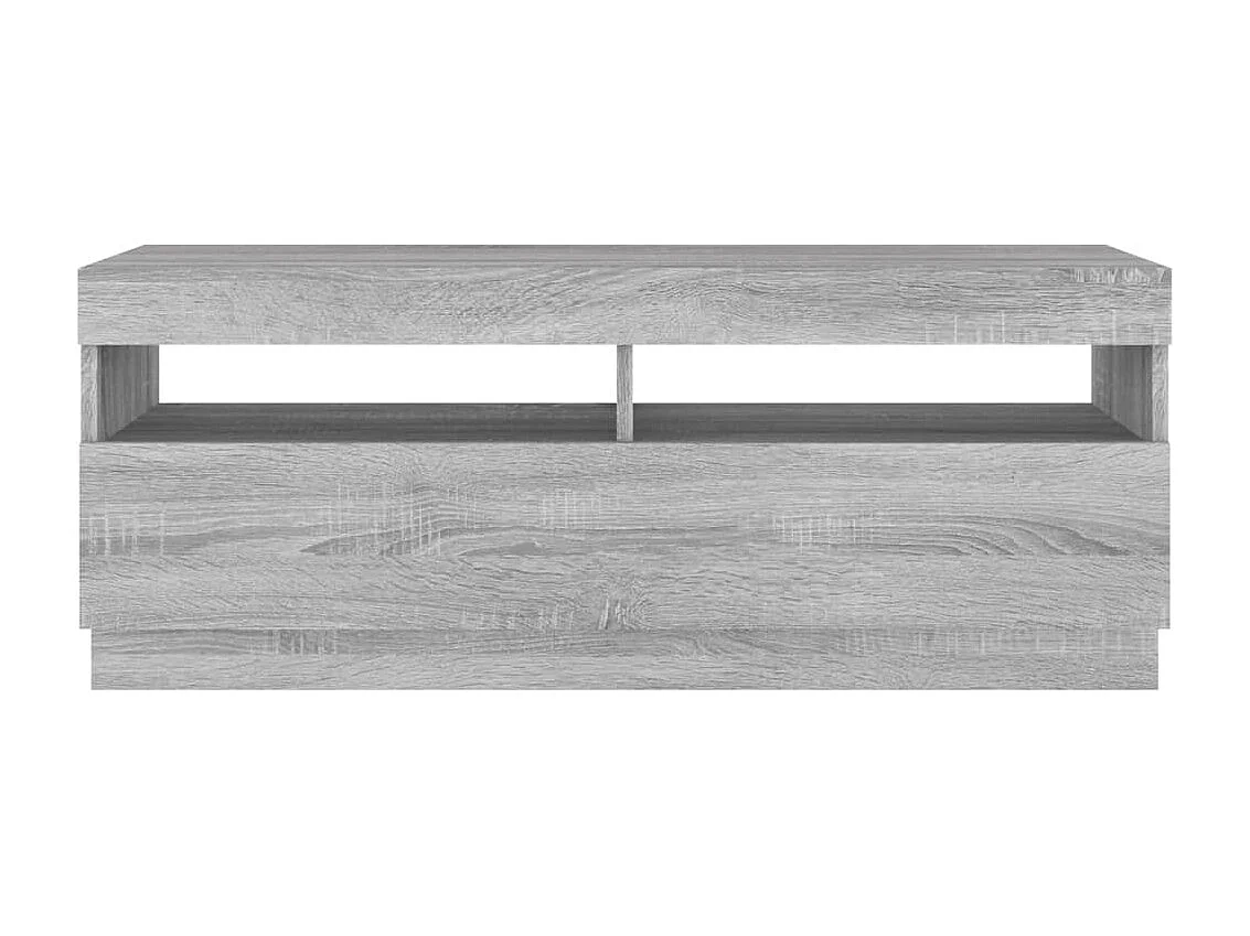 Meuble TV multimédia étagère grise 100 x 35 x 40 cm 02_0026795