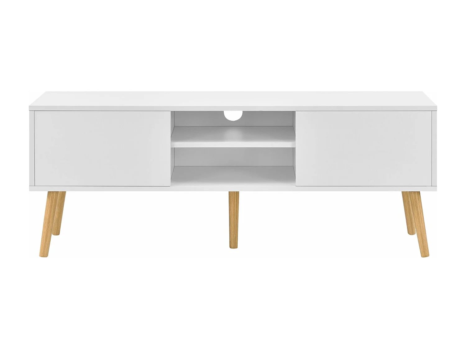 Mueble para TV de diseño Mueble para TV Banco de PVC 120 cm efecto roble blanco 03_0005861