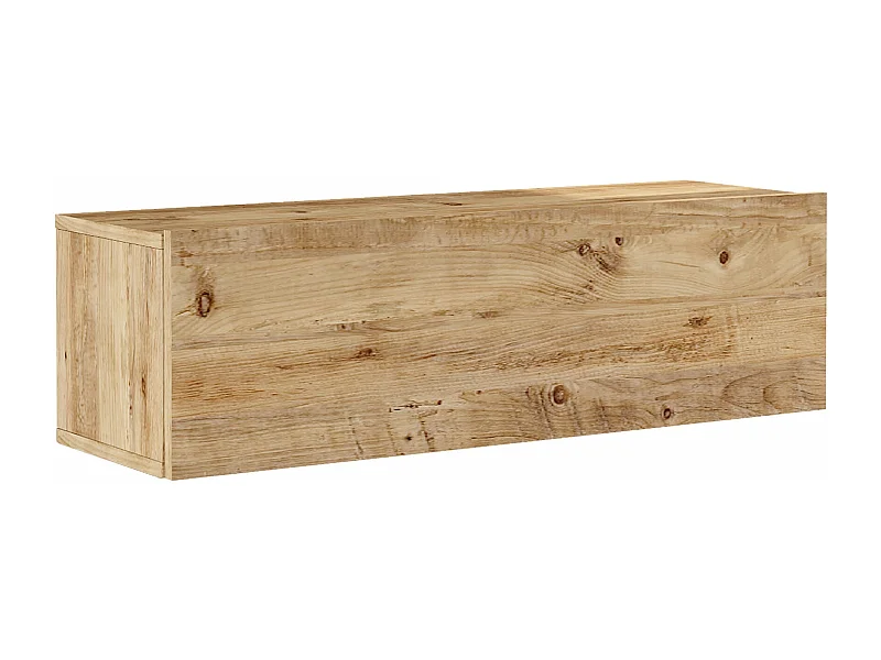 Mueble TV con puerta 29,5 x 100 x 31,5 cm efecto roble rústico 03_0007792