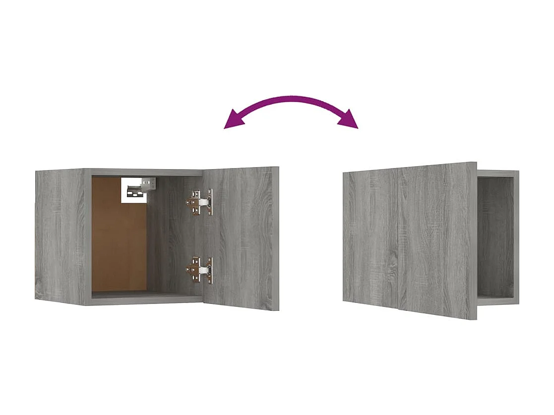 Set di mobili mobile credenza TV televisione soggiorno camera da letto parete del soggiorno x sonoma legno composito grigio 02_0025381