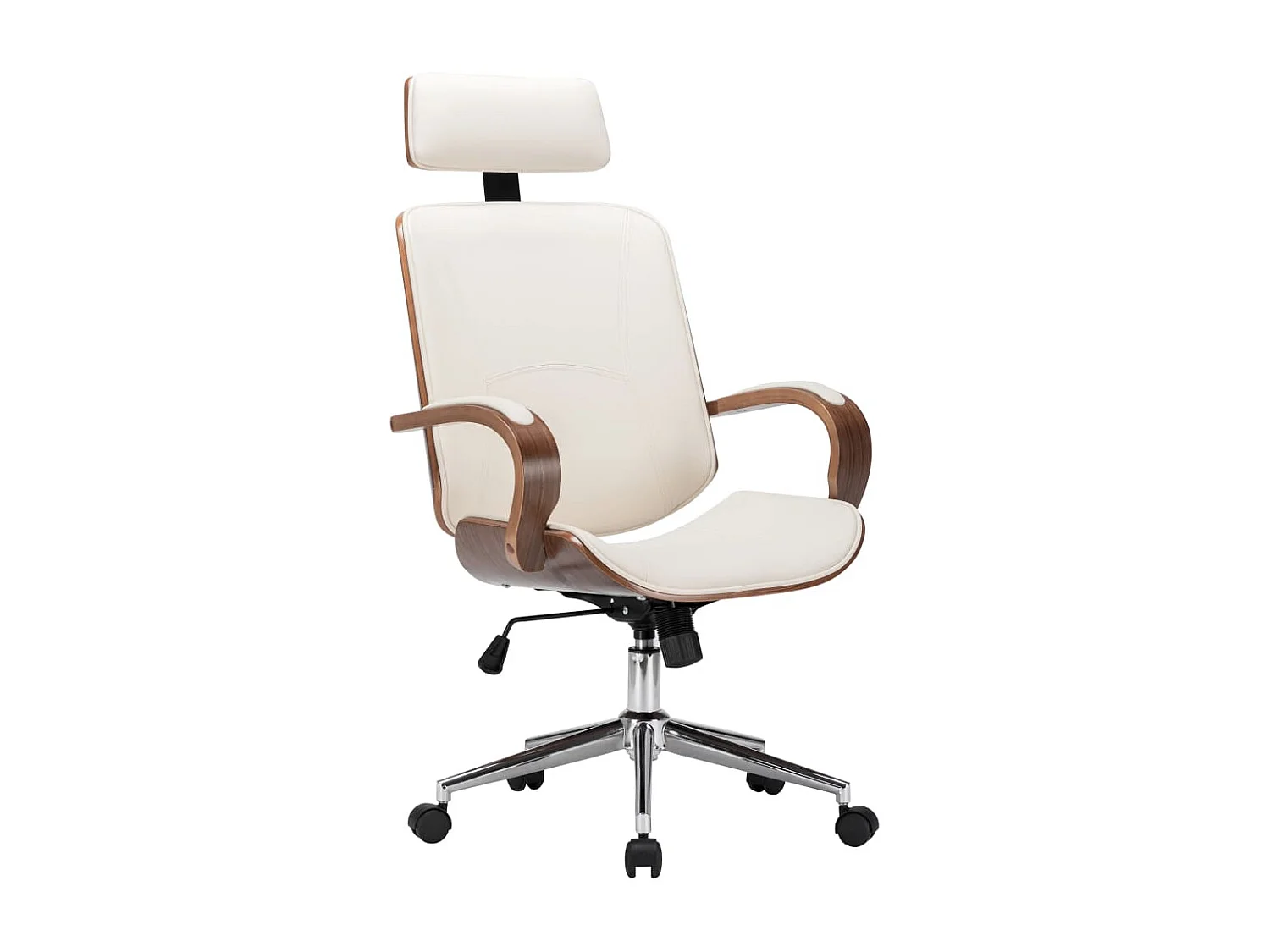 Chaise fauteuil siège de cuir marron 64 x 65 x 125 cm 02_0023984