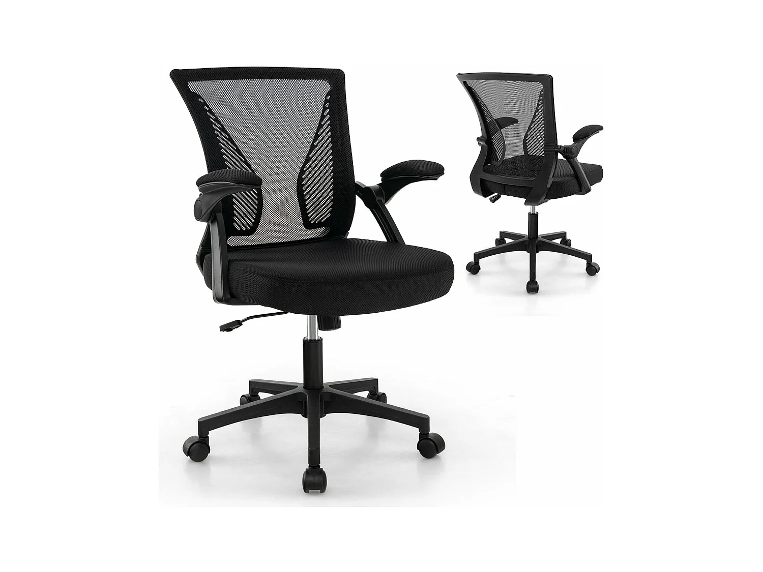 Chaise de bureau ergonomique noire 57 x 63 x 90 cm 20_0008074