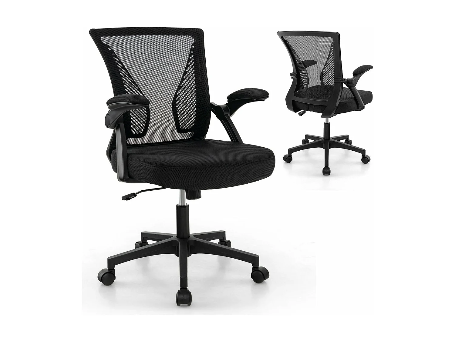 Chaise de bureau ergonomique noire 57 x 63 x 90 cm 20_0008074