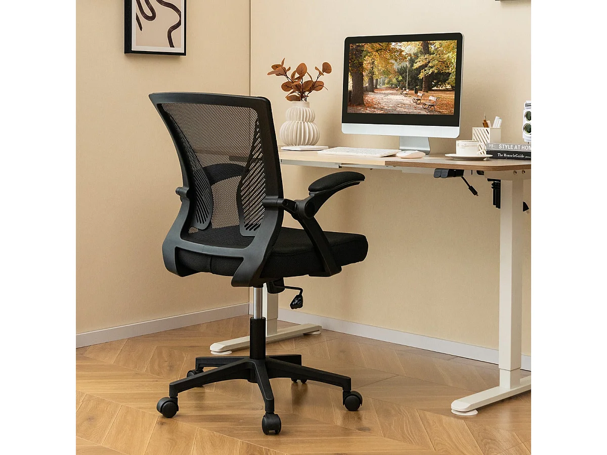 Chaise de bureau ergonomique noire 57 x 63 x 90 cm 20_0008074