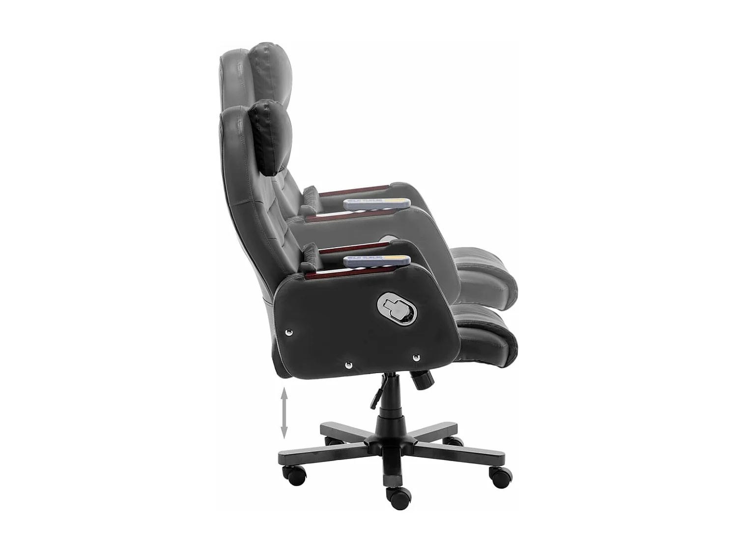 Silla sillón ordenador oficina asiento masaje estudio negro polipiel 02_0024017