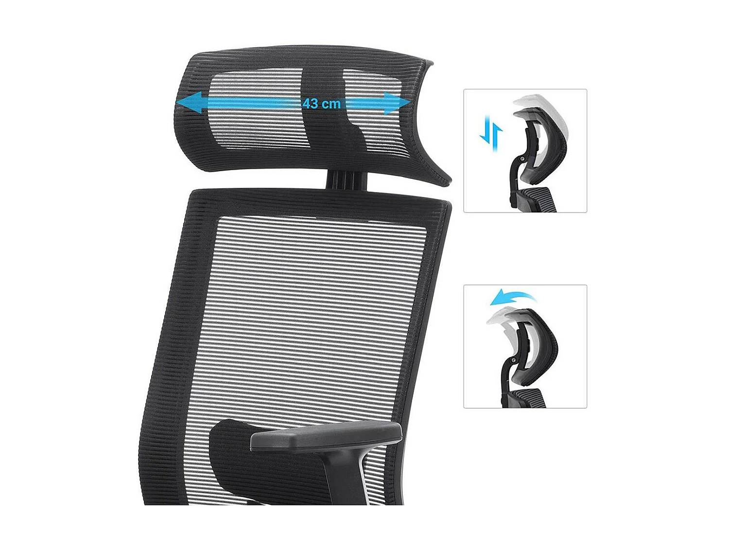 Fauteuil de bureau chaise noire 68 x 68 x 116 cm 12_0001412