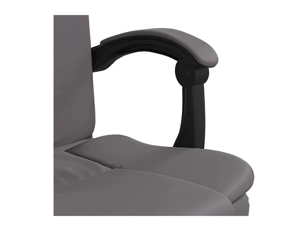 Sedia poltrona sedile girevole reclinabile computer ufficio studio ecopelle grigio 02_0024248