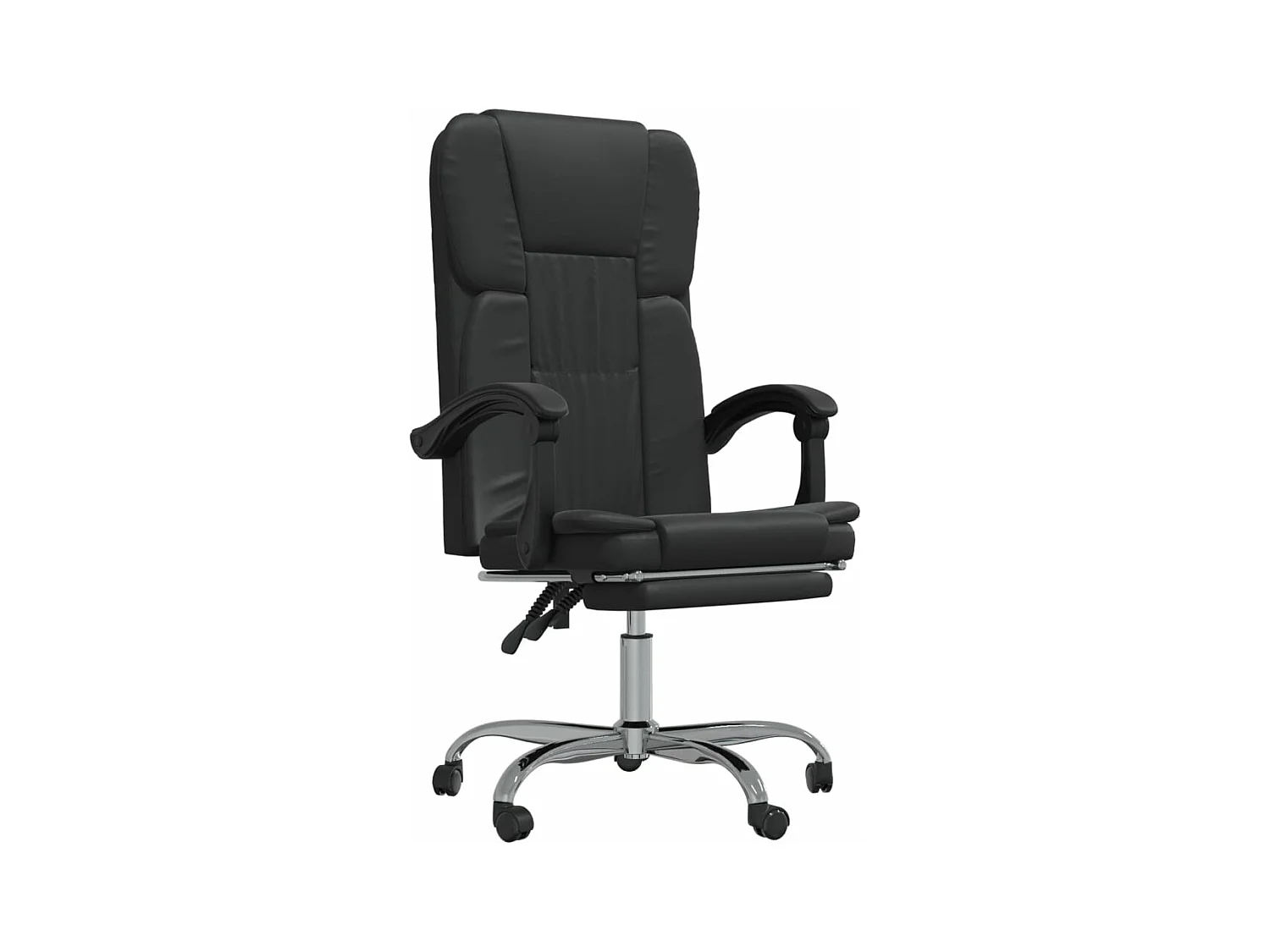 Chaise fauteuil siège pivotante cuir noire 63 x 56 x 122 cm 02_0024262