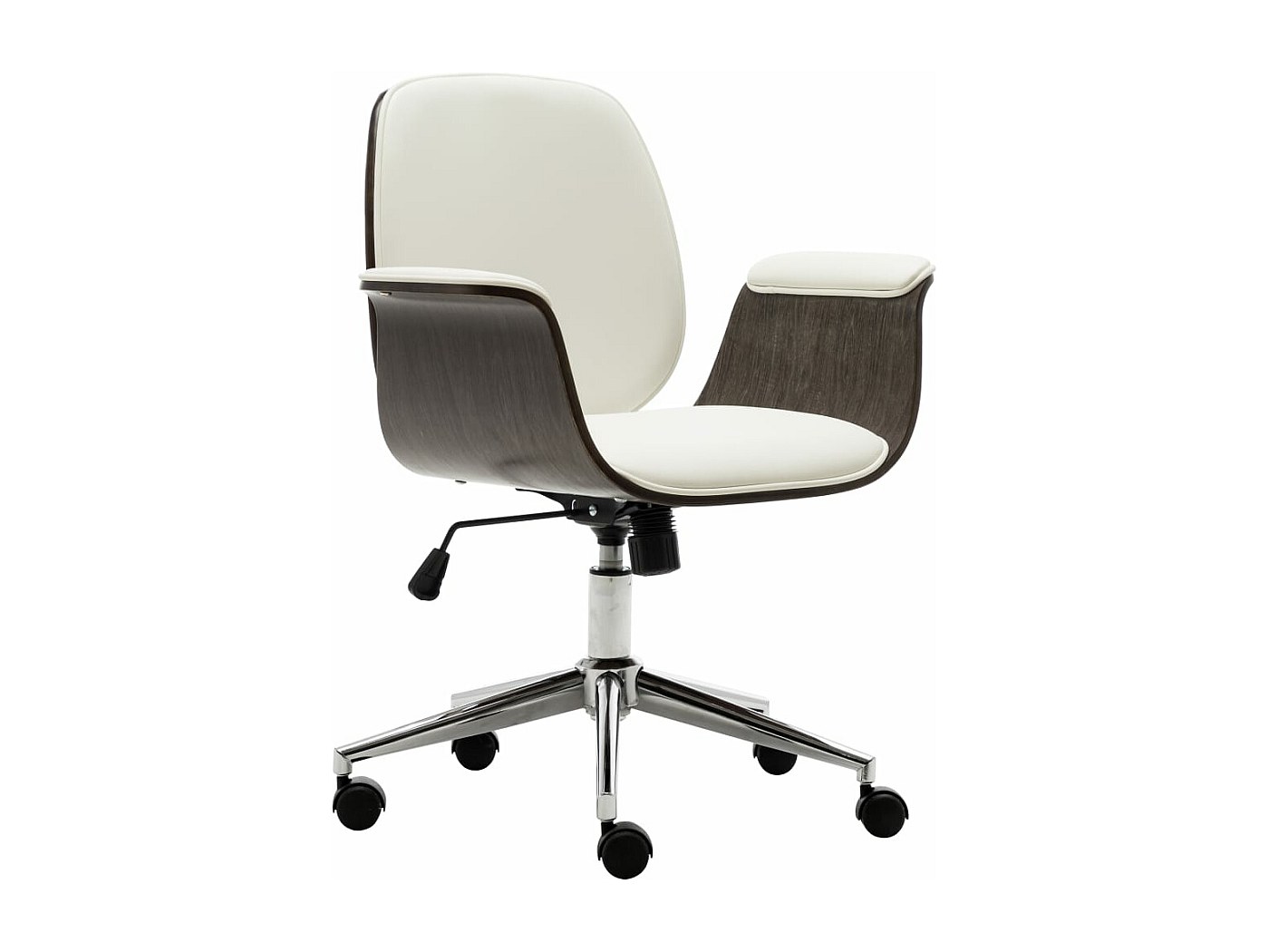 Sedia da ufficio per dirigenti in legno di acero chiaro e rivestita in similpelle - Nordic S | Leroy Merlin