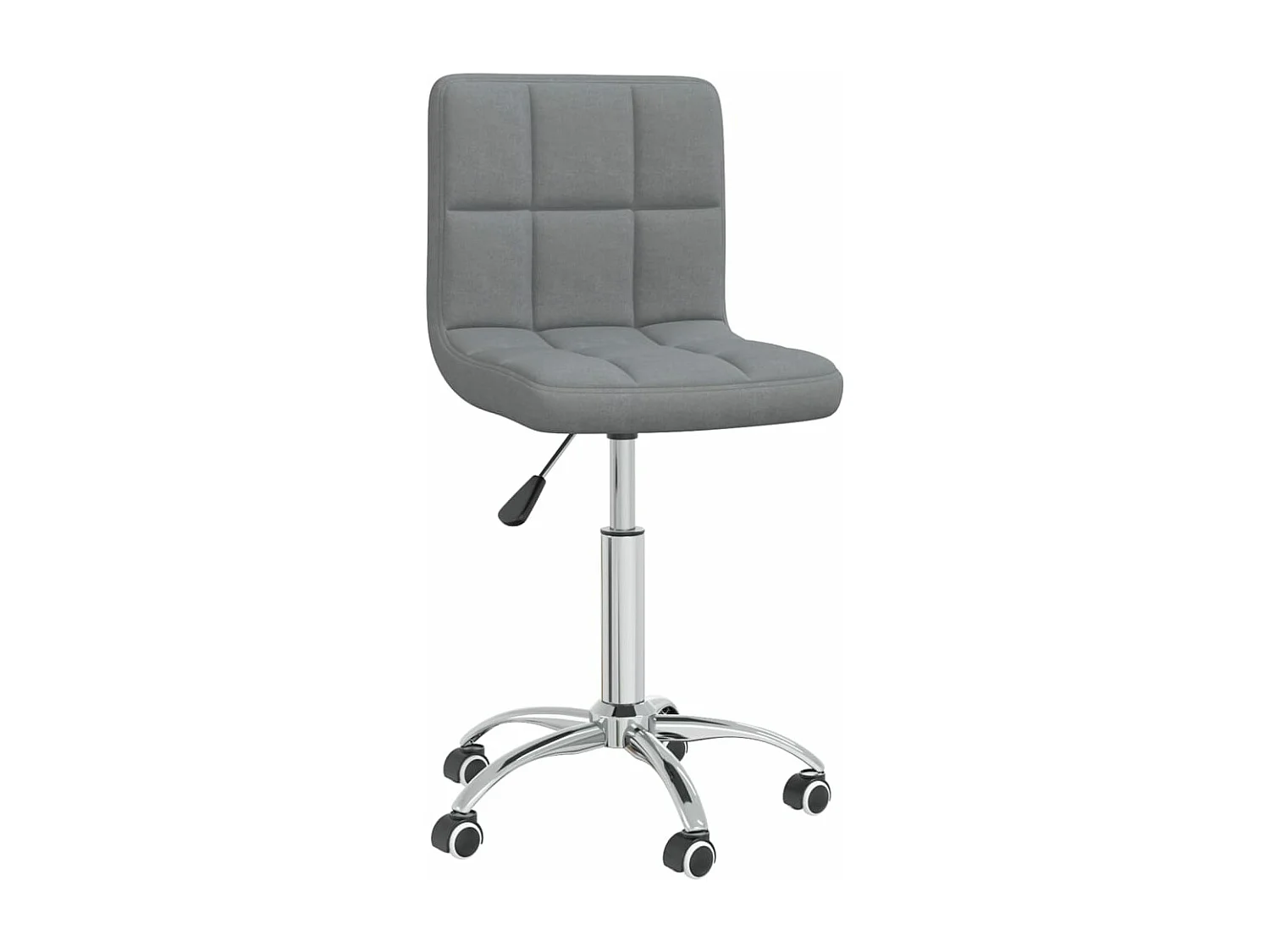 Silla sillón asiento giratorio ordenador oficina estudio tela gris claro 02_0024109
