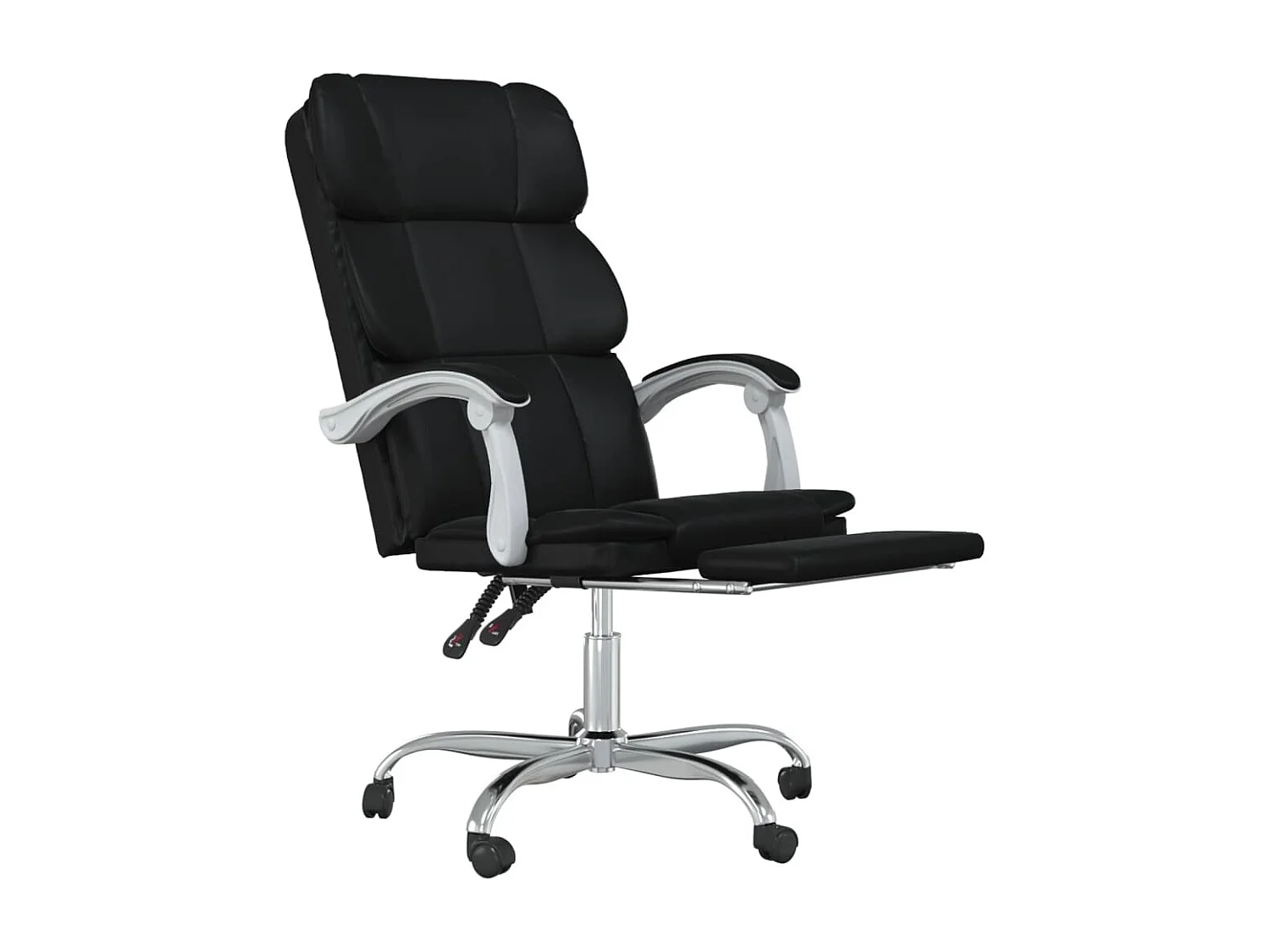 Chaise fauteuil siège pivotante cuir noire 63 x 56 x 122 cm 02_0024268