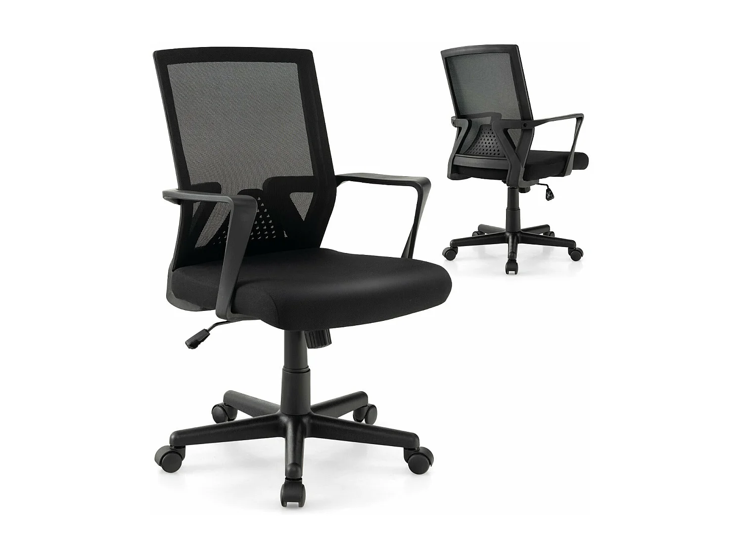 Chaise de bureau ergonomique noire 61 x 61 x 99 cm 20_0004839