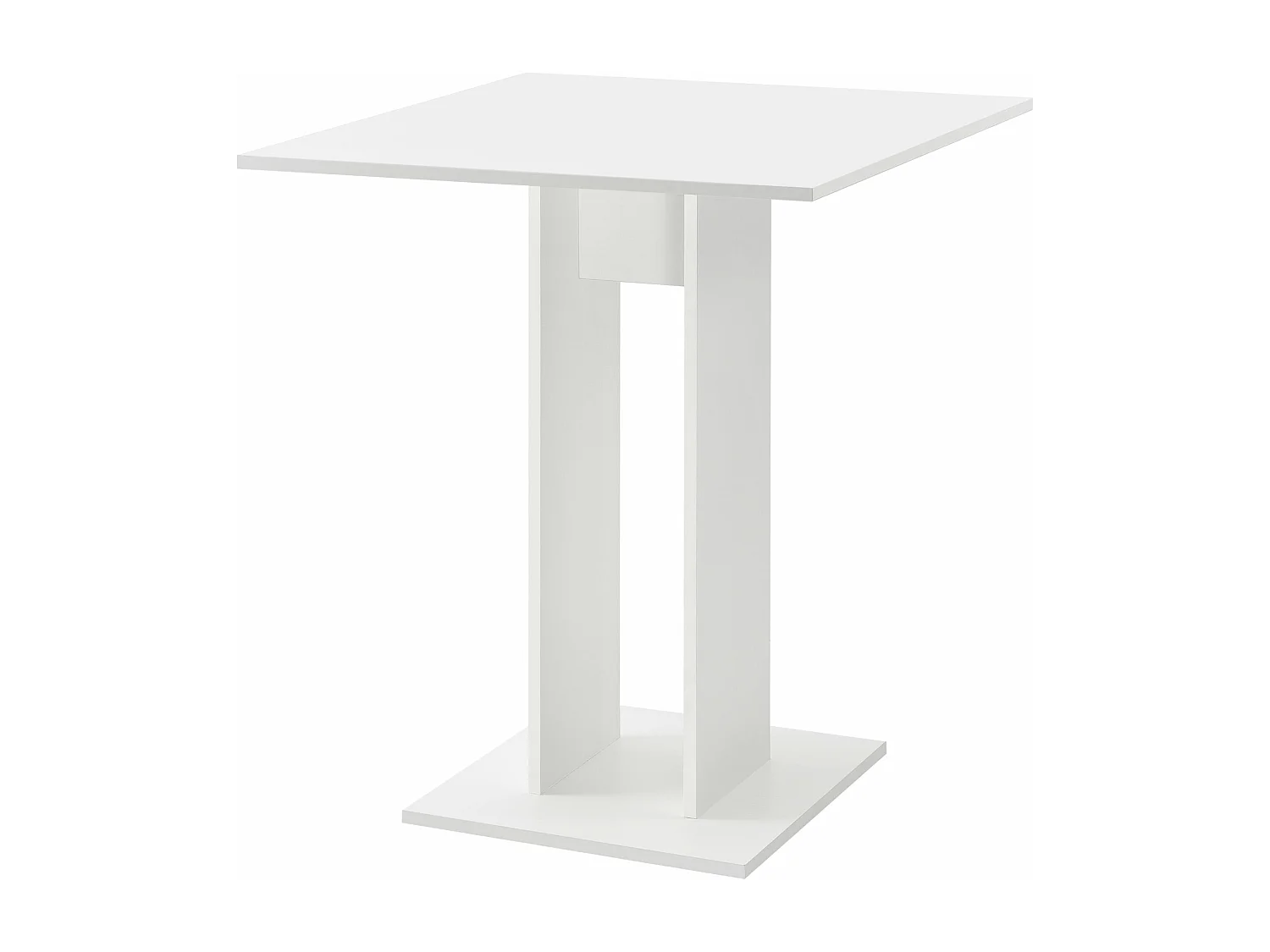 Mesa de jantar quadrada design mesa para sala de jantar cozinha sala de estar aglomerado de melamina 65 x 65 x 78 cm branco fosco 03_0006121