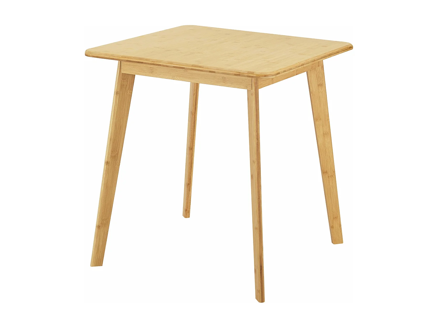 Mesa de comedor cuadrada para 2 personas 75 x 70 x 70 cm bambú 03_0008698