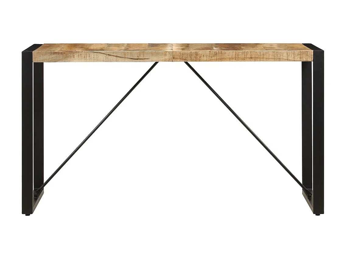 Table de salon salle bois marron 140 x 70 x 75 cm 0902146