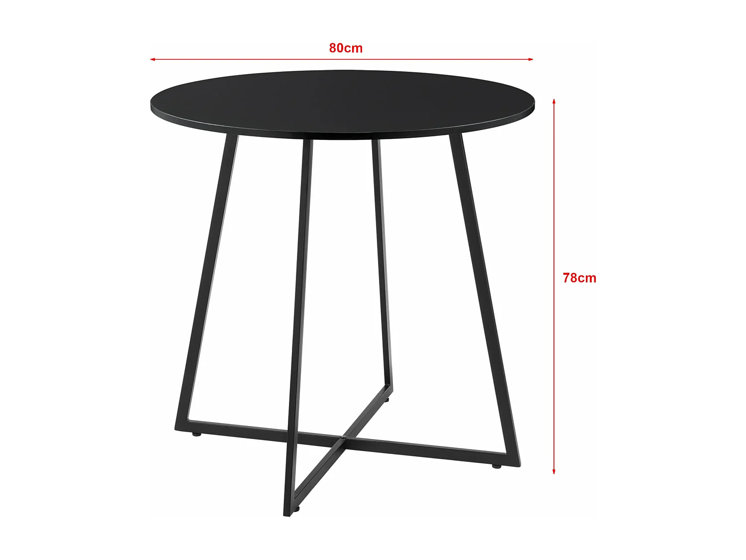 Mesa de comedor 78 x 80 cm negra 03_0008709