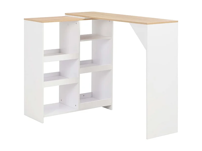 Table haute mange debout blanche 138 x 40 x 120 cm 0902046