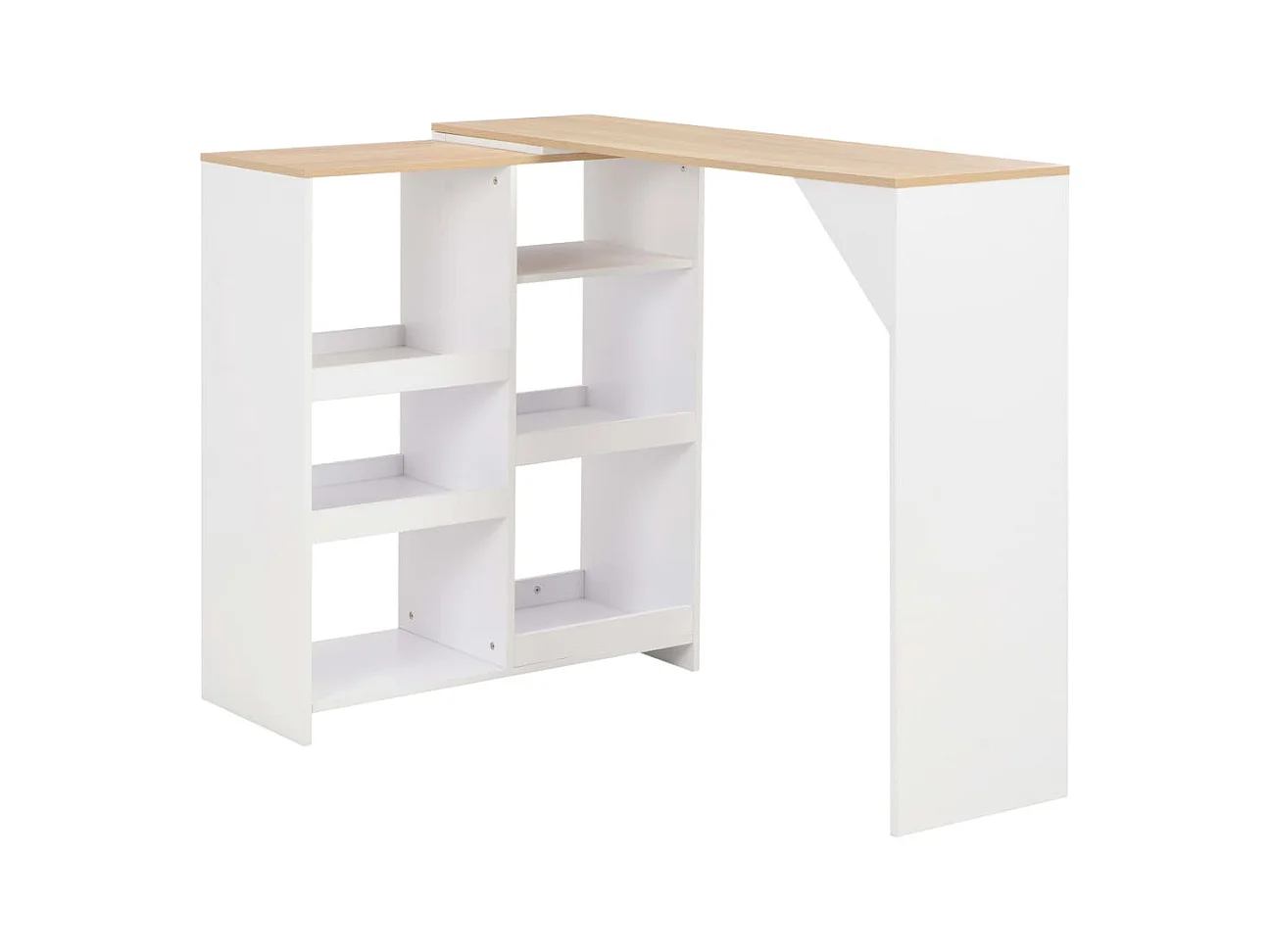 Table haute mange debout blanche 138 x 40 x 120 cm 0902046