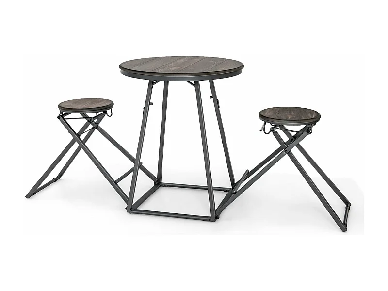 Mesa de cozinha alta com banco mesa de bar industrial dobrável come vertical 2 pessoas compacta para cozinha sala de jantar sala de estar bistrô cinza 20_0005135