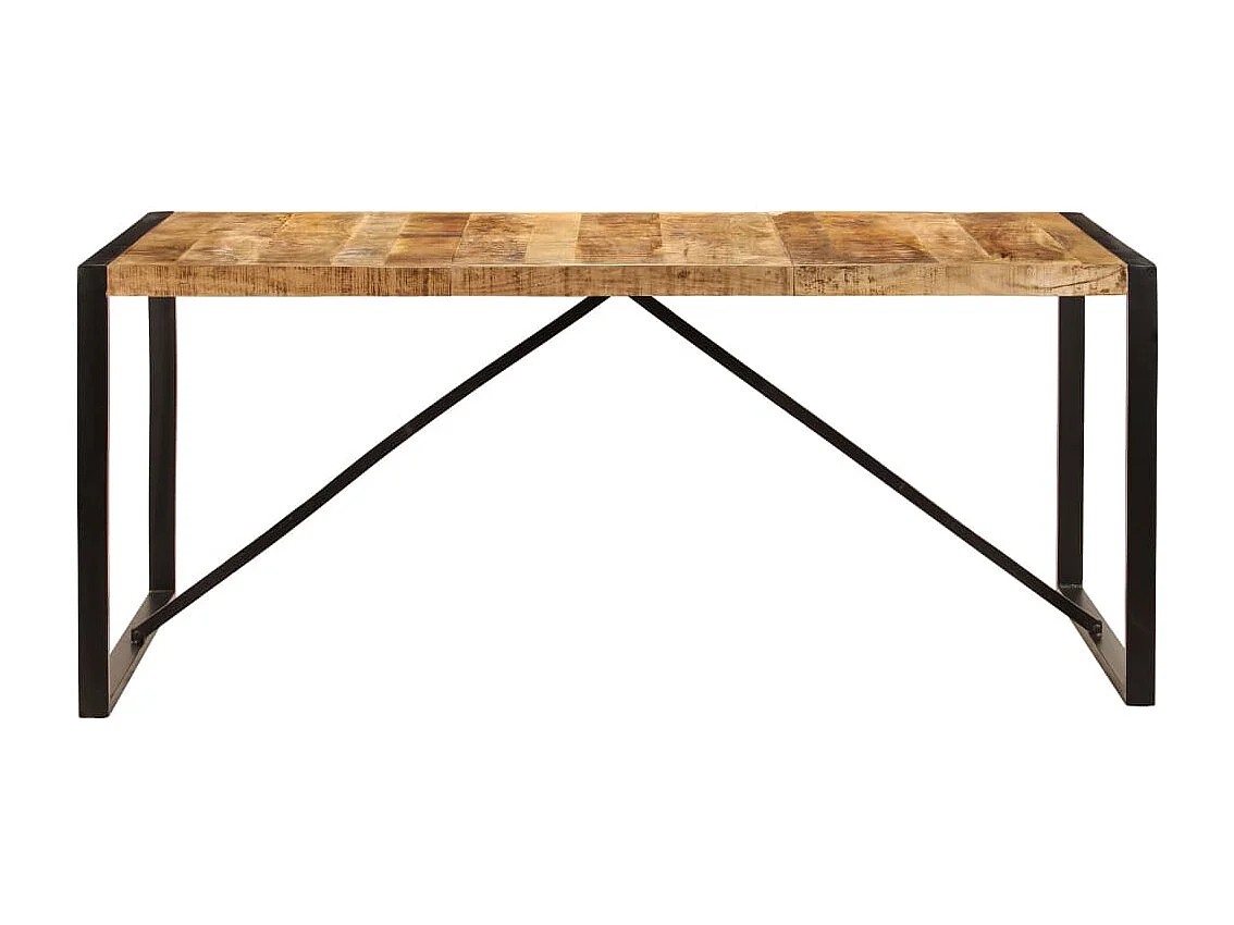 Table de salon salle bois marron 180 x 90 x 75 cm 0902278