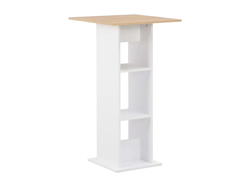 Table haute mange debout blanche 60 x 60 x 110 cm 0902059