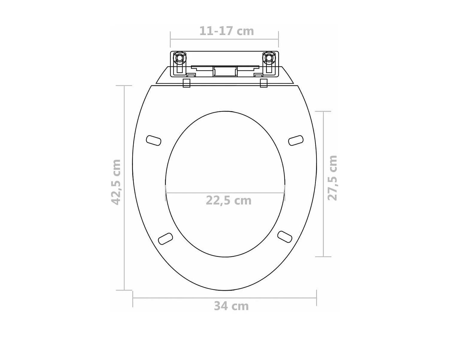 Set di due sedili copriwater con freno anticaduta in plastica bianca 02_0002955
