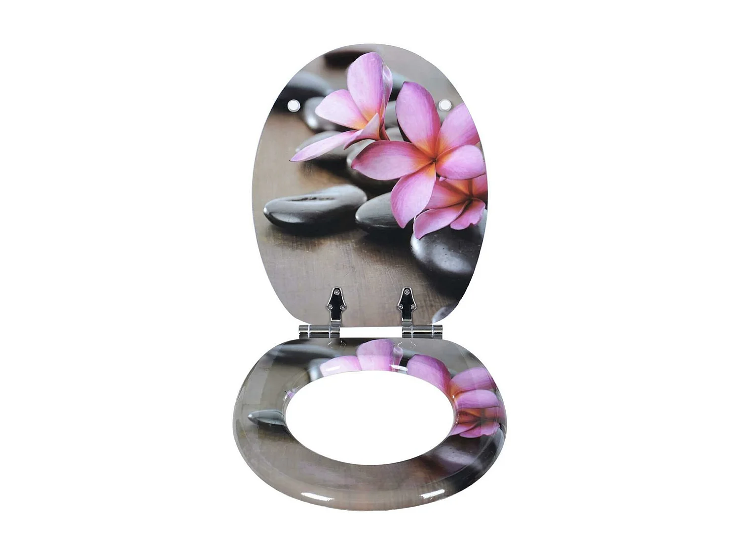 Abattant WC charnière à bois marron 43.6 x 37.7 x 43.6 cm 19_0000671