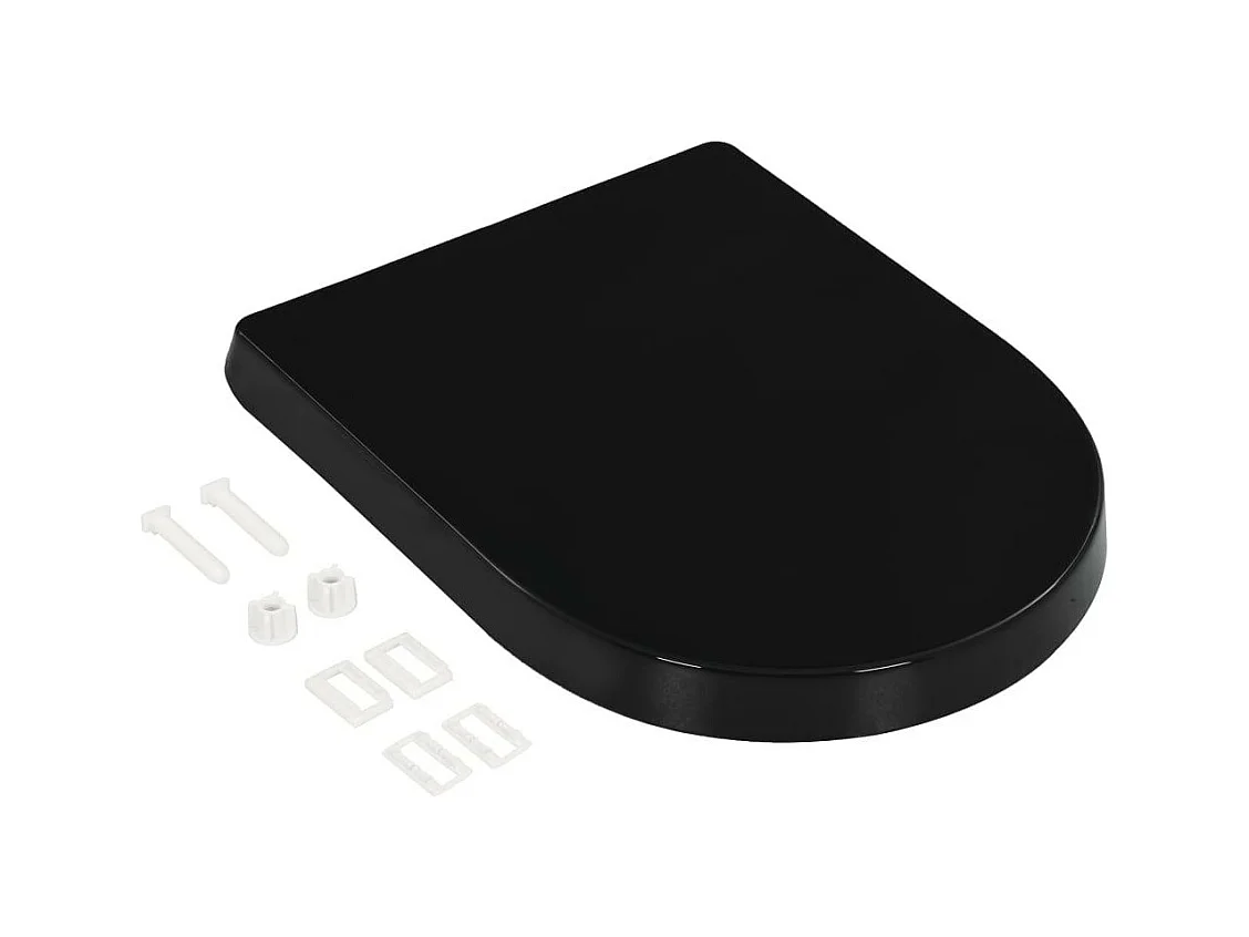 Abattant WC à fermeture noire 45 x 35 x 35 cm 02_0002913