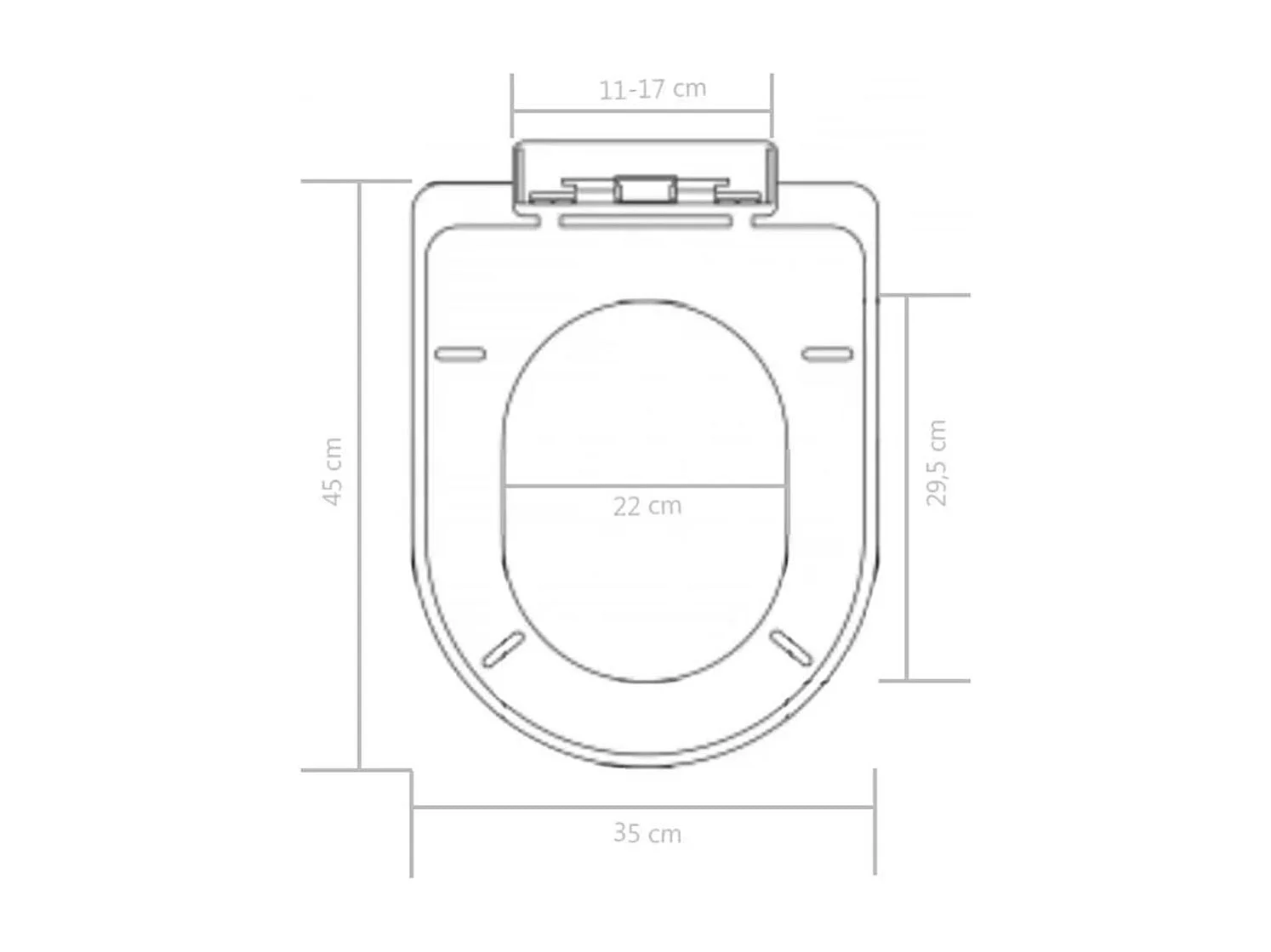 Abattant WC à fermeture noire 45 x 35 x 35 cm 02_0002913