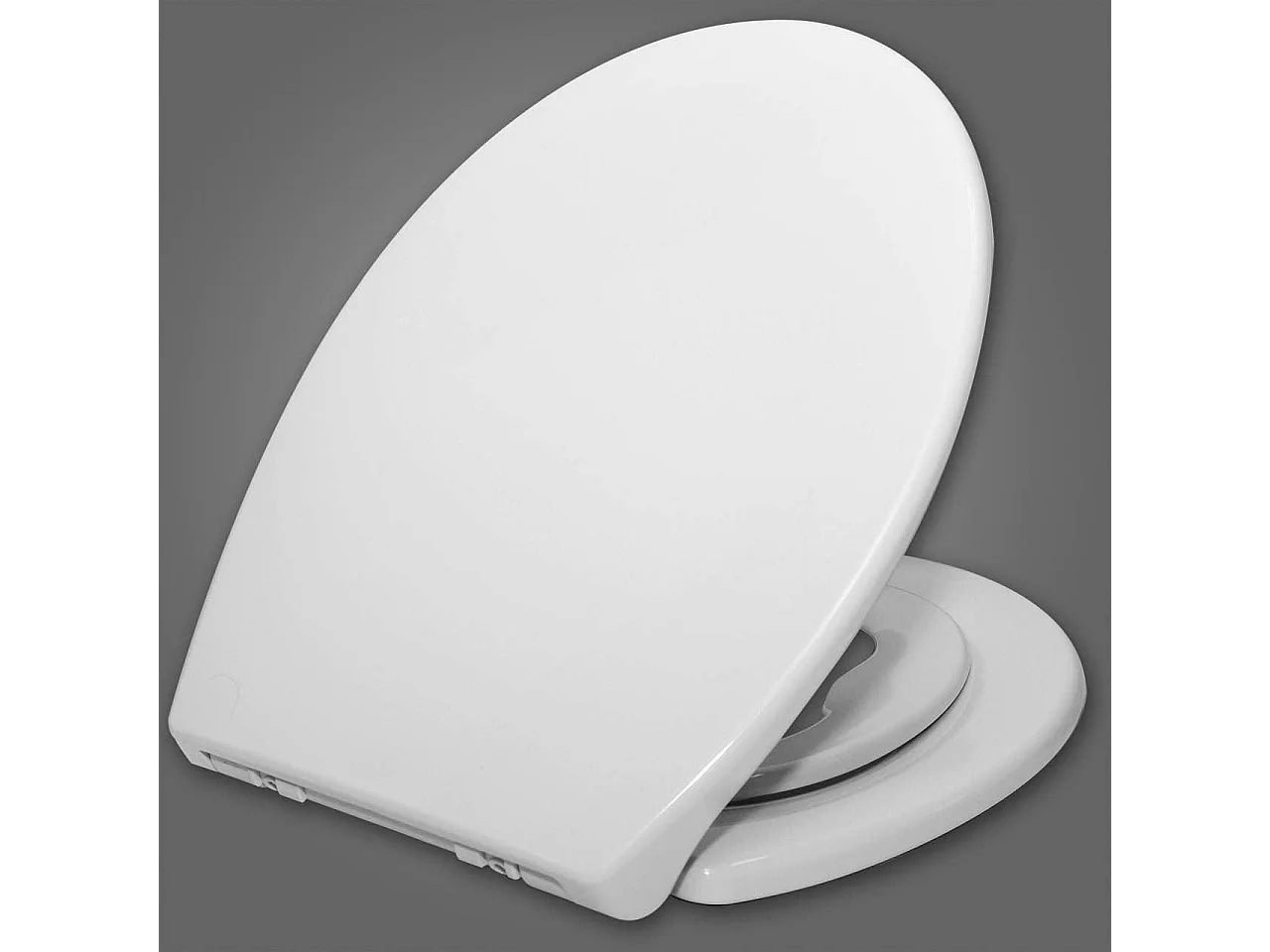 Tapa de inodoro familiar con asiento para niños asiento de inodoro de plástico con descenso automático blanco 19_0000682