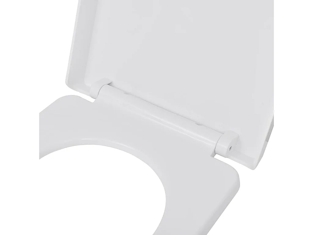 Juego de dos asientos de inodoro con freno de caída y cierre suave plástico blanco 02_0002958