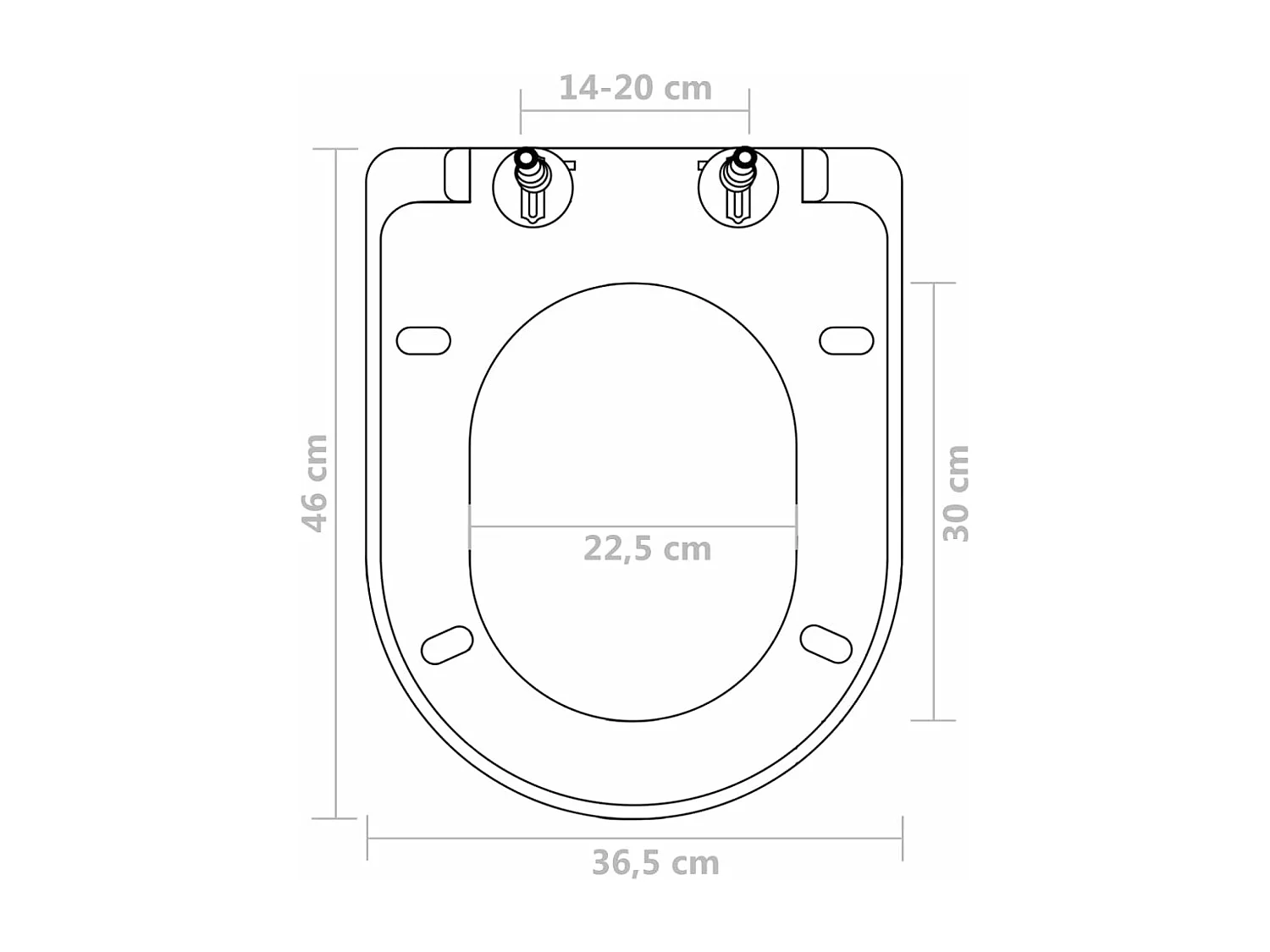 Juego de dos asientos de inodoro con freno de caída y cierre suave plástico blanco 02_0002958