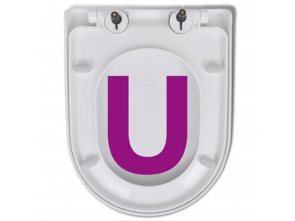 Juego de dos asientos de inodoro con freno de caída y cierre suave plástico blanco 02_0002958