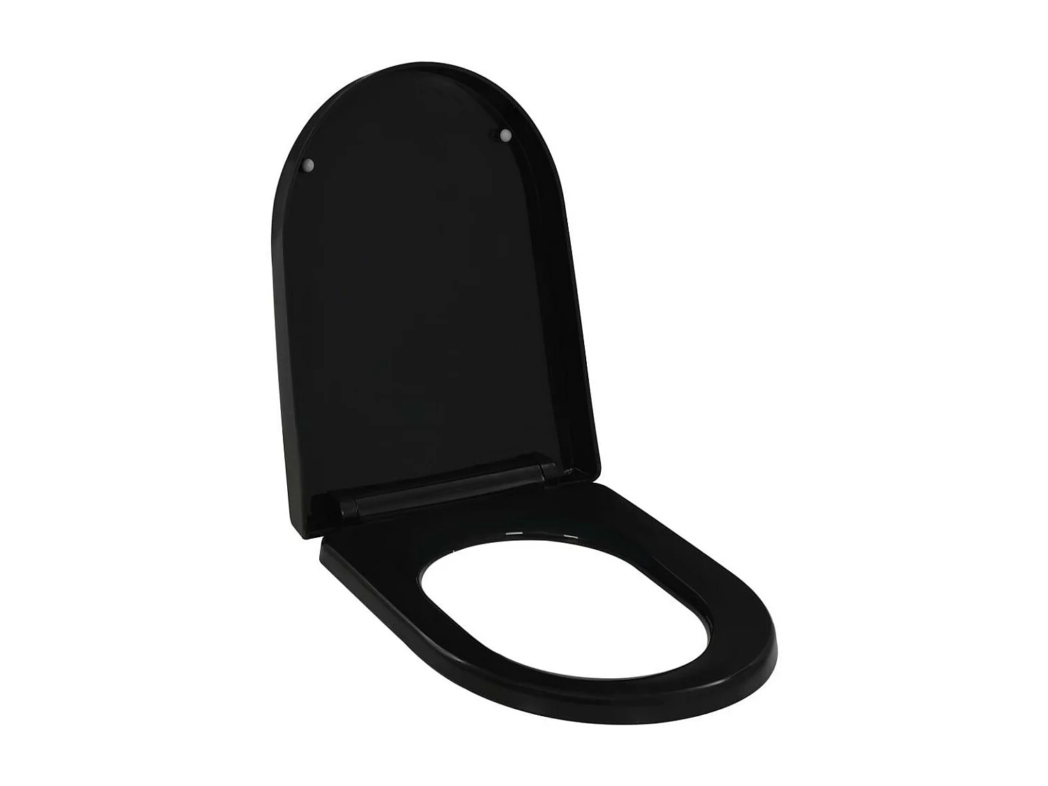 Sedile WC con chiusura ammortizzata, sedile WC, ciotola, sedile WC, bagno, casa, ristorante, negozio, hotel, nero02_0002914