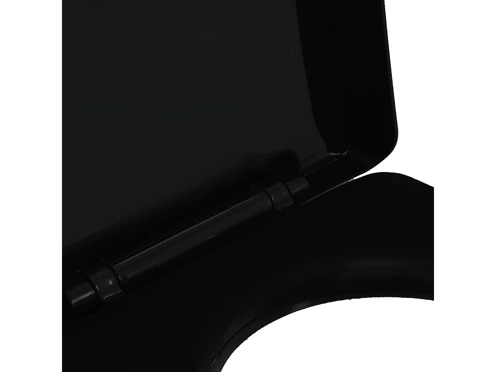 Sedile WC con chiusura ammortizzata, sedile WC, ciotola, sedile WC, bagno, casa, ristorante, negozio, hotel, nero02_0002914