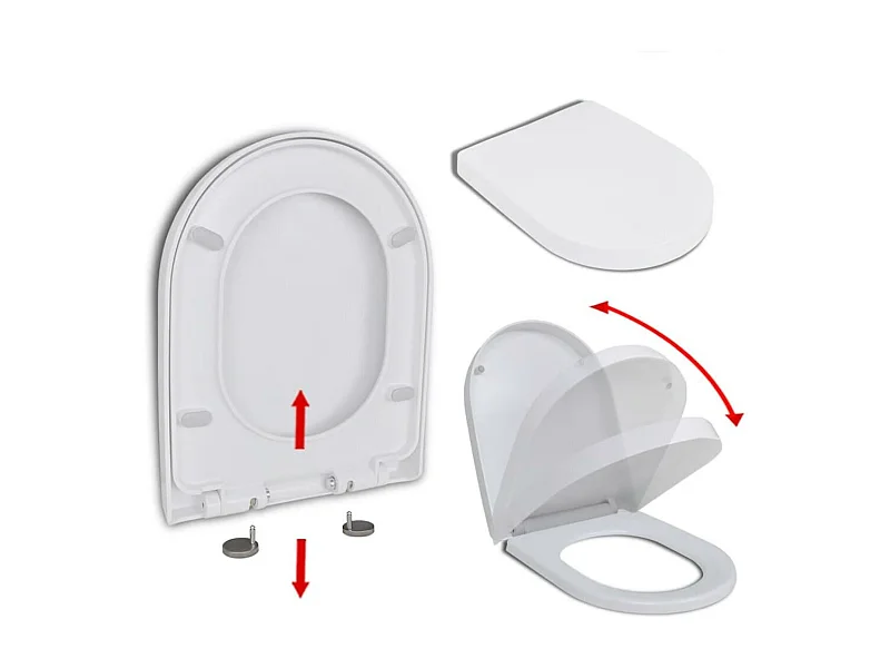 Assento sanitário com fechamento suave e liberação rápida quadrado branco 02_0002892