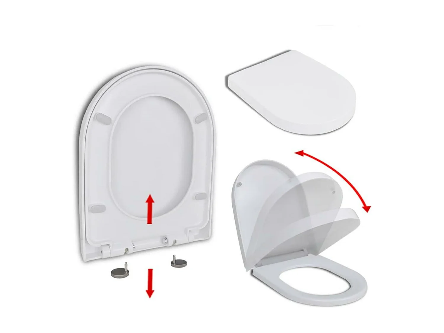 Abattant WC à fermeture blanche 45 x 35 x 35 cm 02_0002892