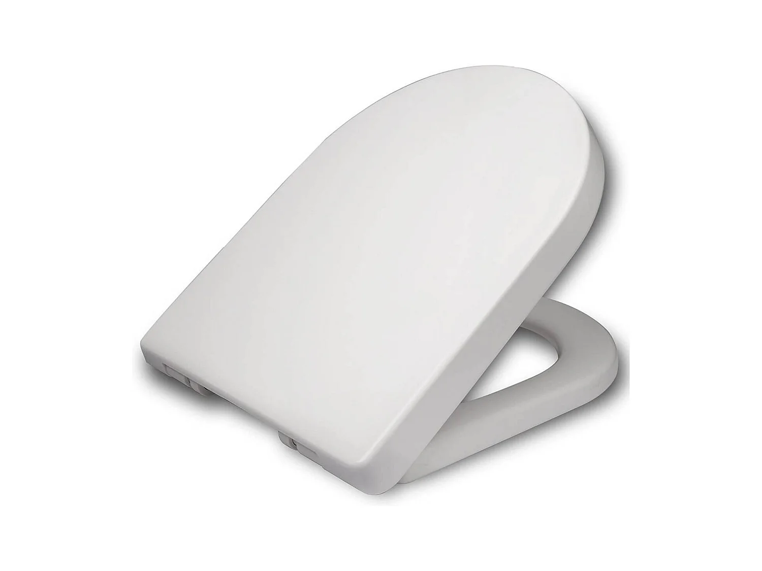 Assento sanitário em forma de D com fechamento suave para banheiro familiar branco 19_0000736