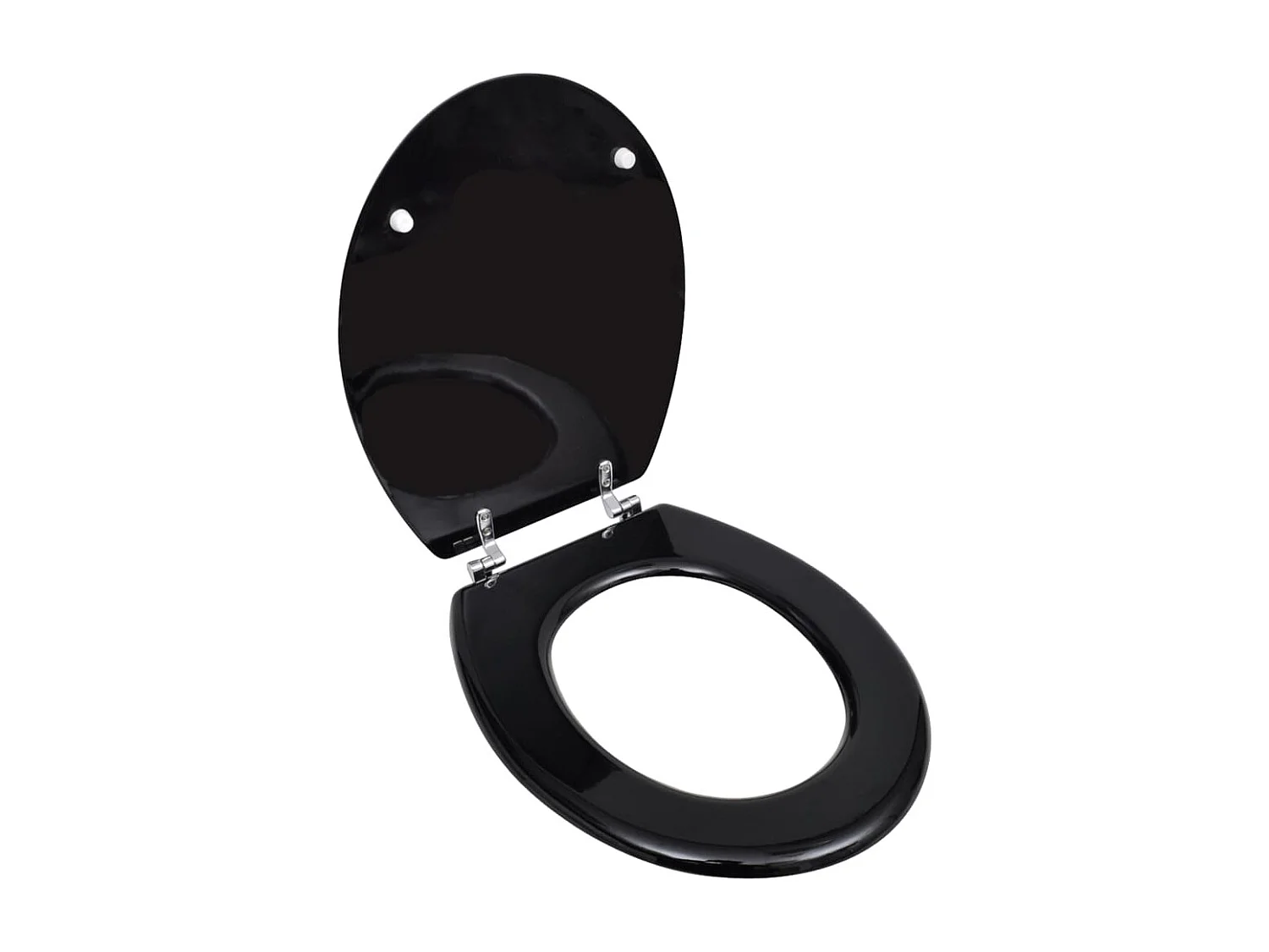 Siège de toilette abattant effet bois noire 45 x 36 x 5 cm 02_0002879