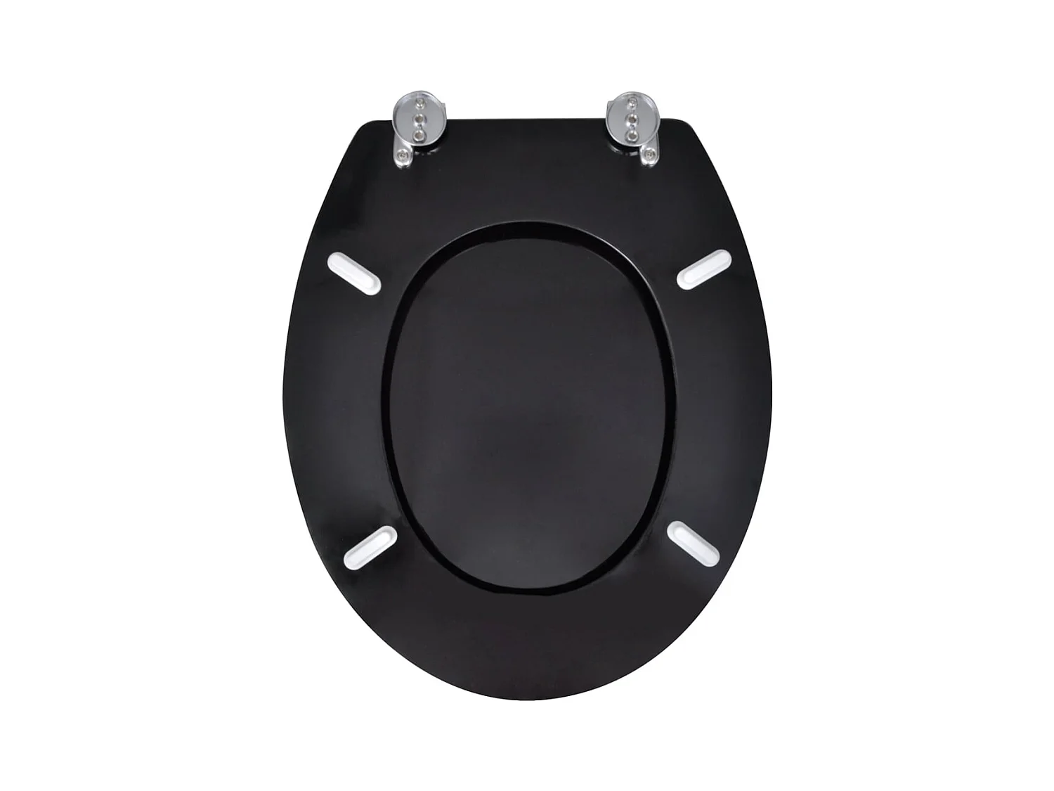 Siège de toilette abattant effet bois noire 45 x 36 x 5 cm 02_0002879