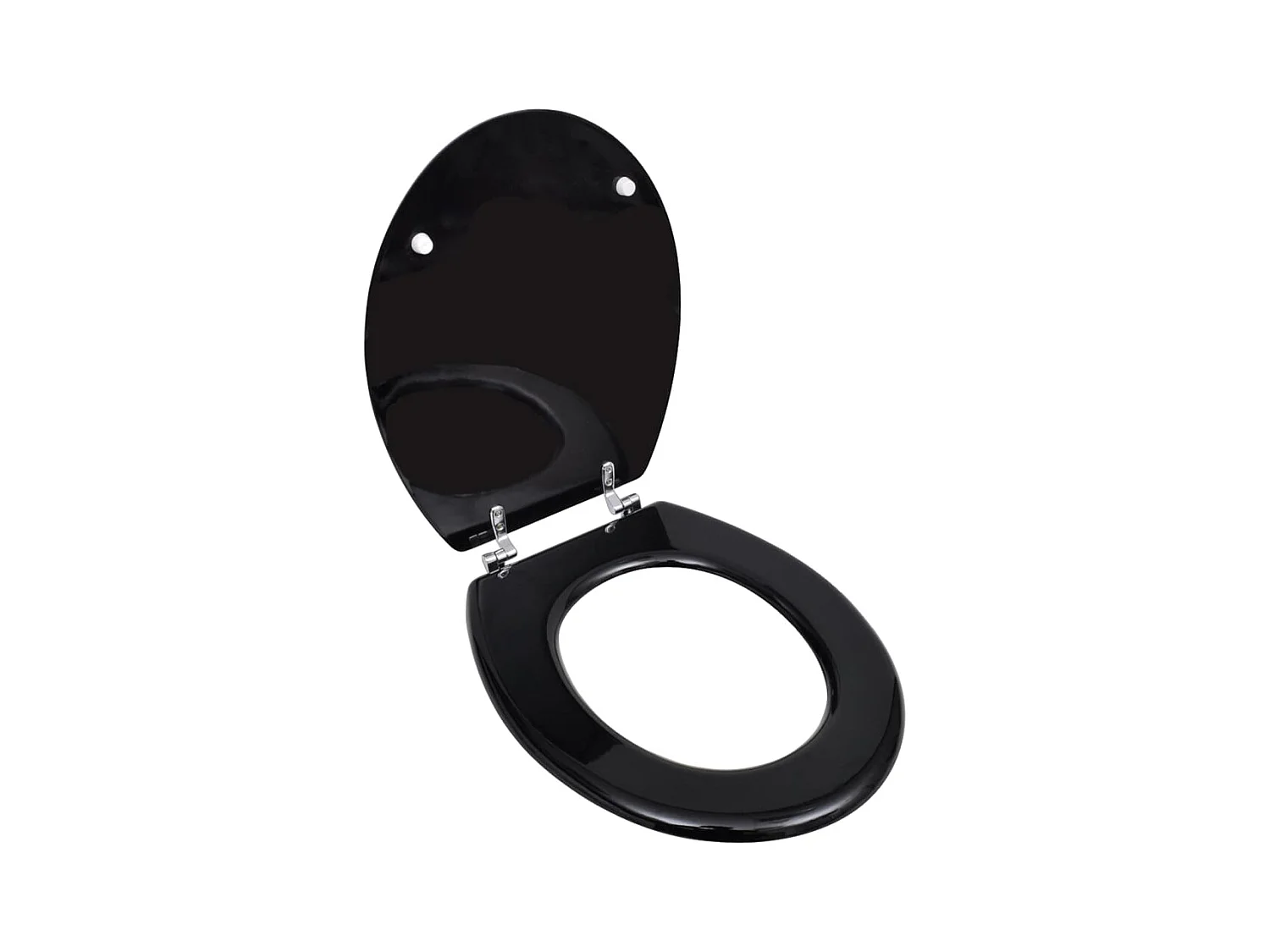 Siège de toilette abattant effet bois noire 45 x 36 x 5 cm 02_0002879